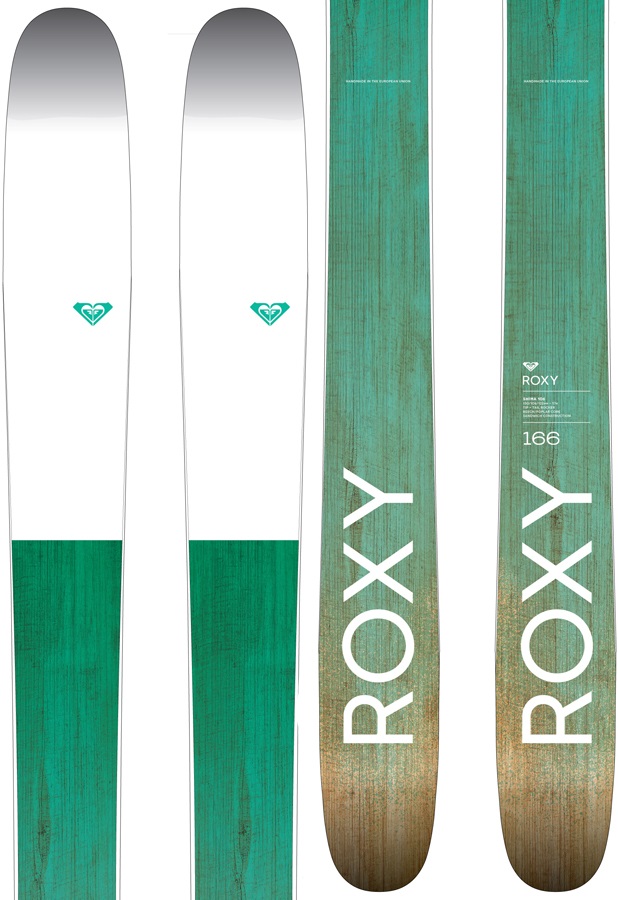 Roxy Shima 106 Women's Skis, 166cm, Green/White, Ski Only, 2017